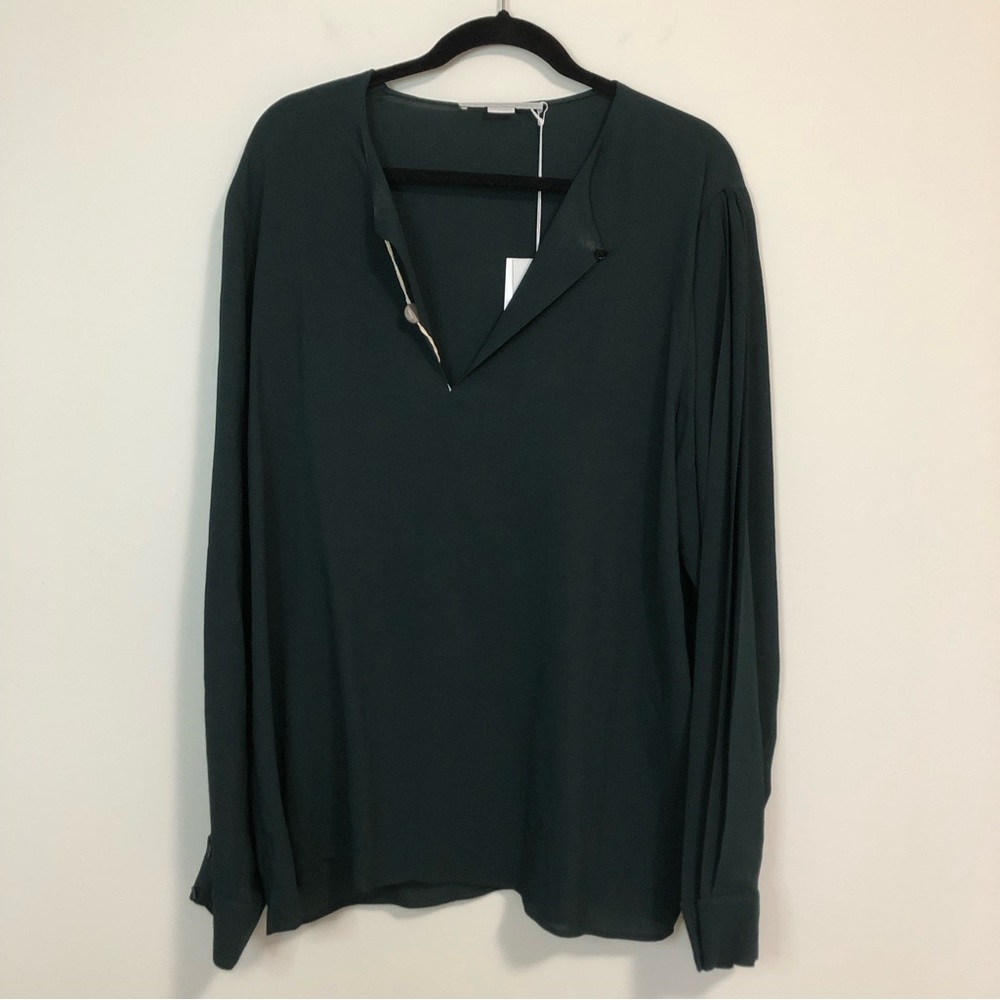 Stella McCartney Dark Green Long Sleeve Blouse 46